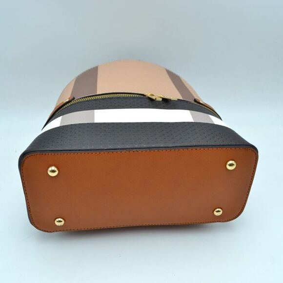 2N1 Checker Plaid Pattern Backpack Tassel with Wallet main image 6